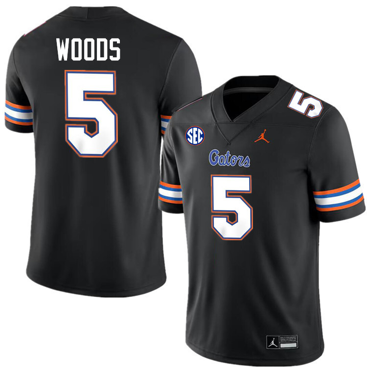 Jayden Woods Florida Jersey,Florida Gators #5 Jayden Woods Uniforms,Jersey Youth-Black